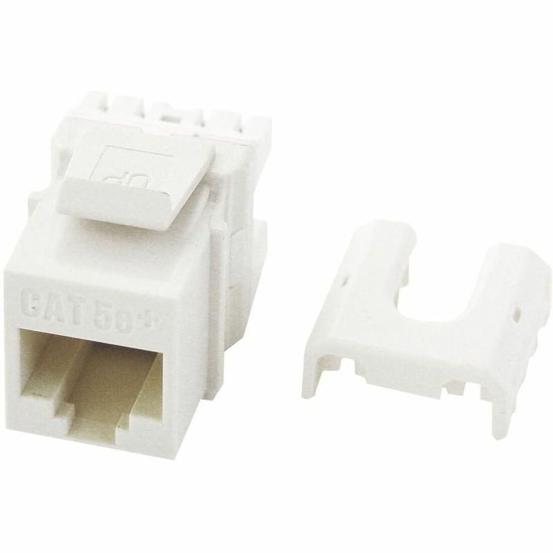 On-Q Quick Connect RJ45 Cat5e A/B Keystone Instert - White