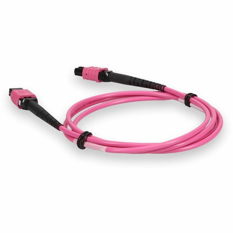 AddOn 4m MPO/UPC to MPO/UPC Magenta OM4 OFNP (Plenum-Rated) 12-Strand Fiber Patch Cable - Thumbnail 3