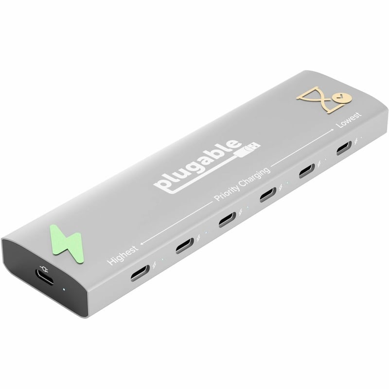 PLUGABLE USB TYPE-C CHARGER POWER DELIVERY 6-PORT PRIORITY - Thumbnail 1