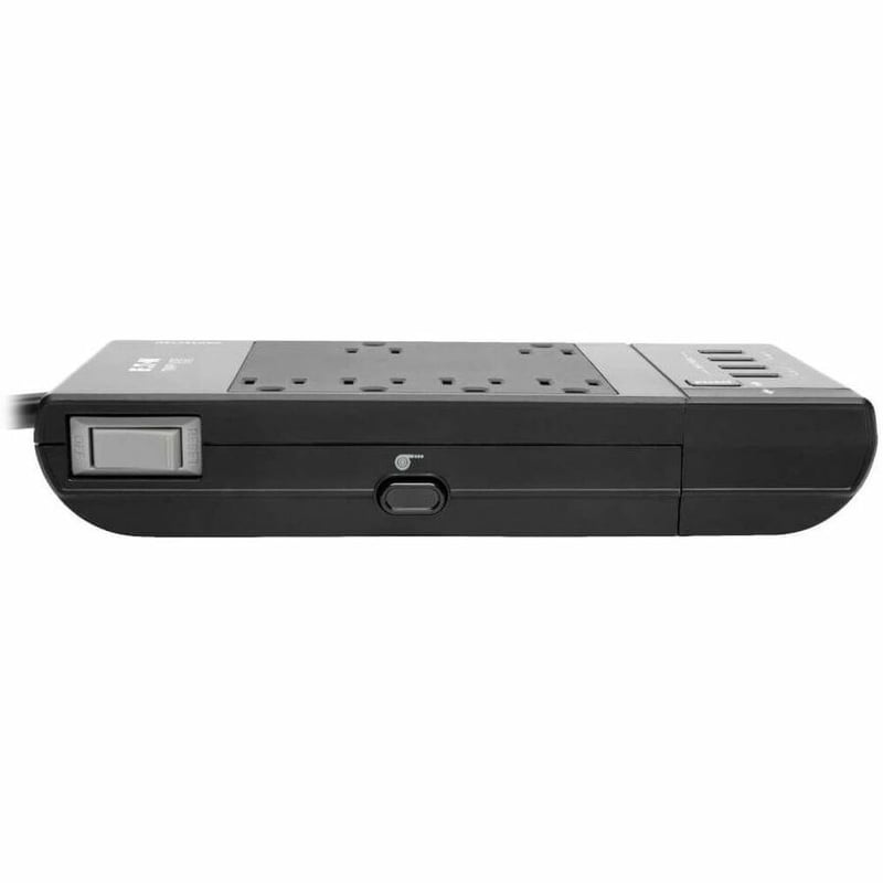 Tripp Lite by Eaton Safe-IT 6-Outlet Surge Protector Retractable USB Charger 5-15R Outlets 4 USB Charging Ports 8 ft. (2.4 m) Cord Antimicrobial Protection