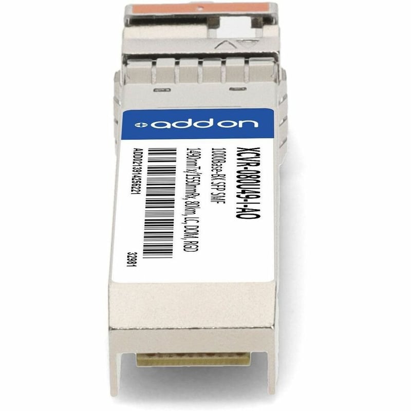 AddOn Ciena® XCVR-080U49-I Compatible TAA 1000Base-BX SFP Transceiver (SMF, 1490nmTx/1550nmRx, 80km, LC, DOM, -40 to 85C) - Thumbnail 4