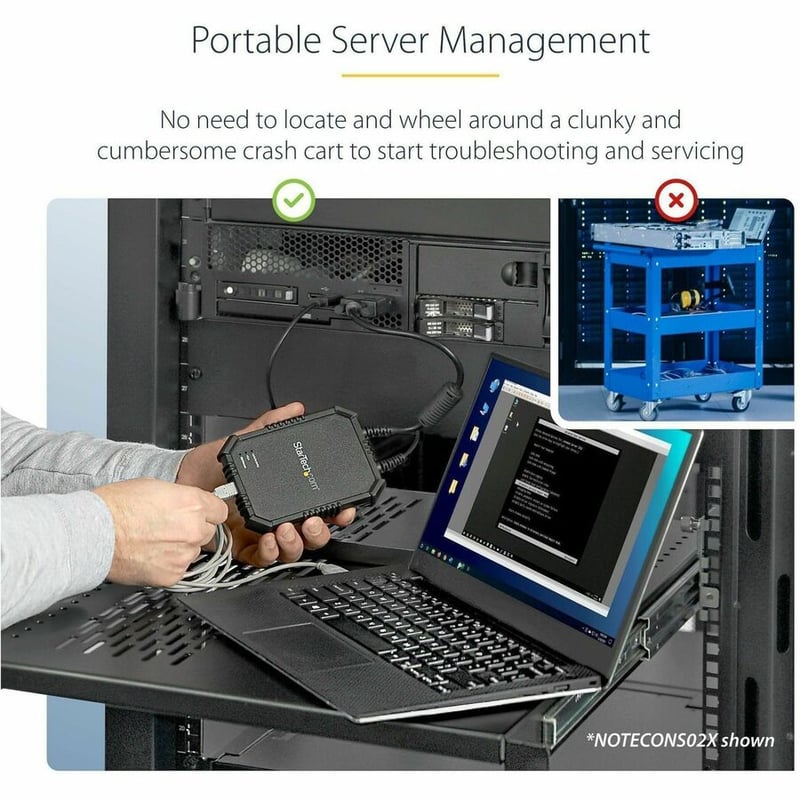 StarTech.com KVM Console to USB 2.0 Portable Laptop Crash Cart Adapter - Notebook Netbook Crash cart adapter - Compact - KVM to USB Notebook Portable KVM Console - Thumbnail 4