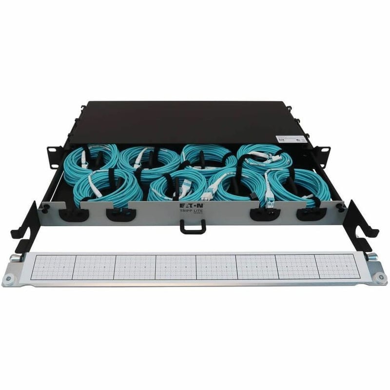Eaton Tripp Lite Series Preloaded Fiber Panel, 1U - 8x LC/LC Duplex Cables (M/M), OM4 Multimode, 10 m (32.8 ft.) - Thumbnail 4