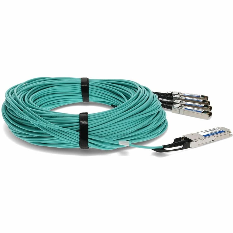 AddOn MSA and TAA Compliant 40GBase-AOC QSFP+ to 4xSFP+ Active Optical Cable (850nm, MMF, 100m) - Thumbnail 2