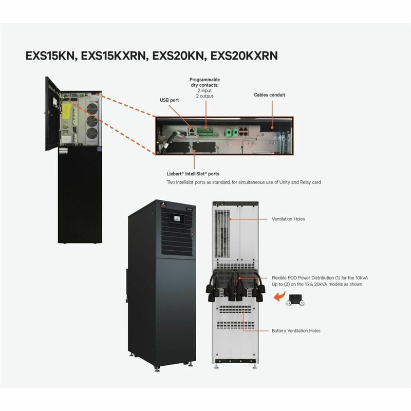 EXS 20KVA UPS WITH INTERNAL VRL A EXTENDED RUNTIME BATTERY AND IS - Thumbnail 2