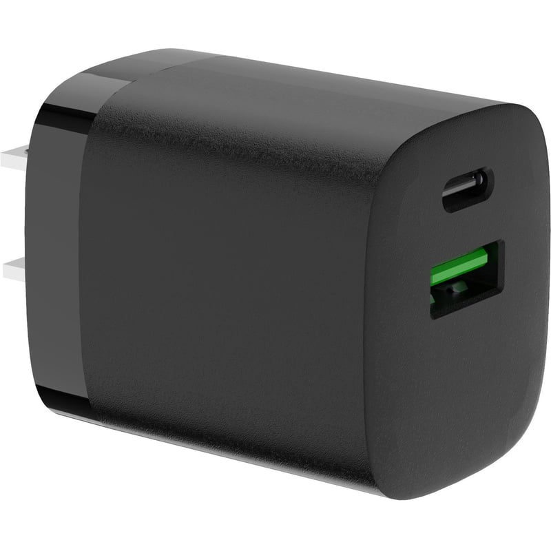 4XEM 30W Dual USB C+A Wall Charger - Black - Thumbnail 1