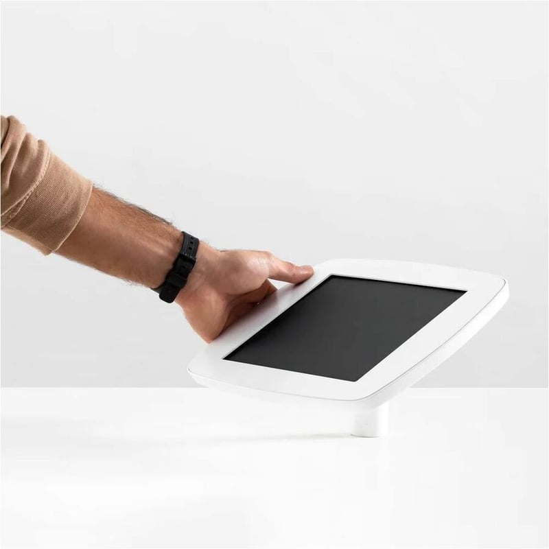 Bouncepad Original Desk Mount for Tablet, Digital Signage Display, Kiosk, iPad - White - Landscape/Portrait - Thumbnail 3