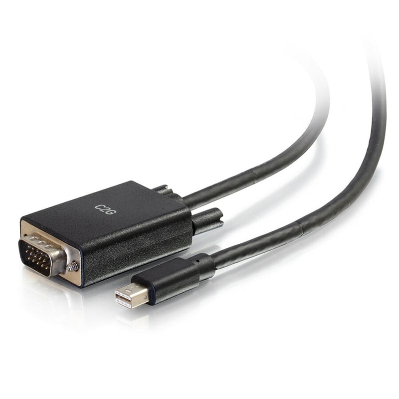 C2G 3ft Mini DisplayPort to VGA Adapter Cable Black - Thumbnail 2