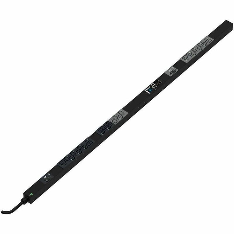 MS PDU 32AMP (20)C13 (4)C19 ERFORATED 800MM X 42RU BLACK - Thumbnail 3