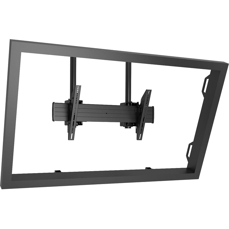 Chief Fusion X-Large Dual Pole Ceiling Mount - For Displays 55-100" - Black - Thumbnail 1