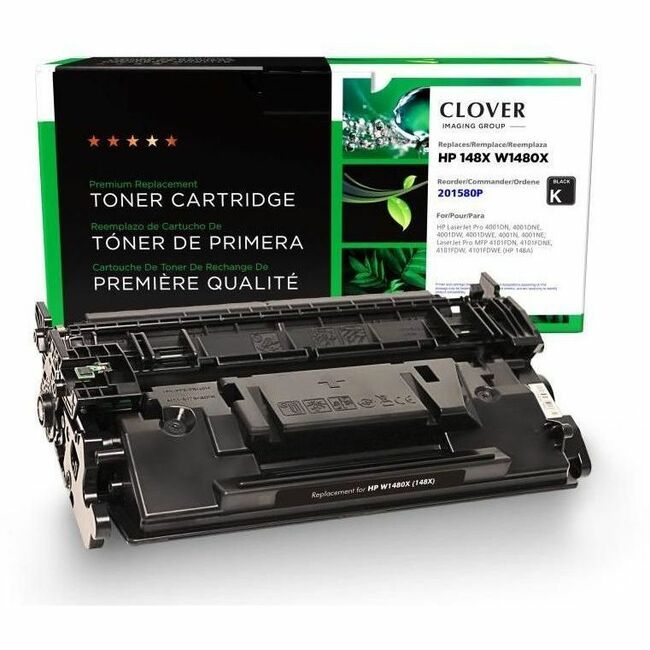 CLOVER IMAGING REMAN FOR HP W1480X BLACK TONER CARTRIDGE NEW CHIP - Thumbnail 1