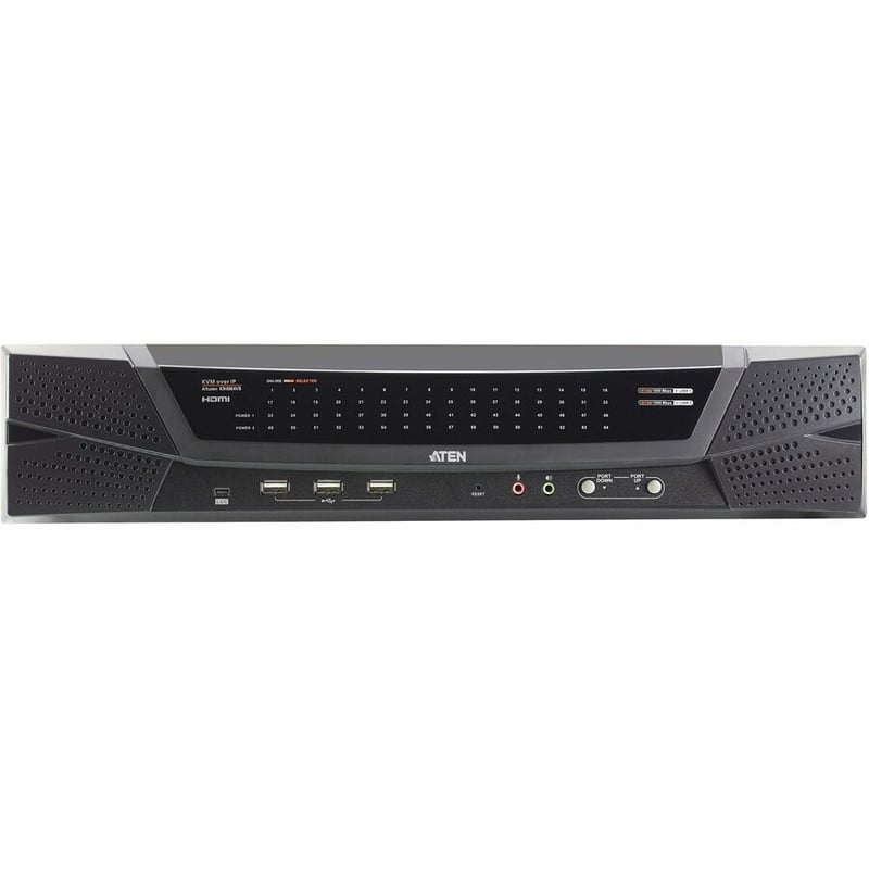 4REMOTE1 LOCALSIMUL 64PORTCAT5 FHD IP KVM W V LMEDIADUAL PWRSUP - Thumbnail 2