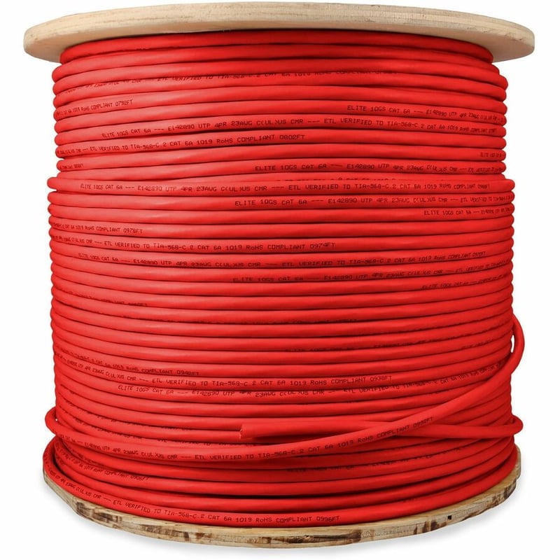 ADDON 1000FT RED CAT6A UTP PVC BULK COPPER PATCH CABLE - Thumbnail 2