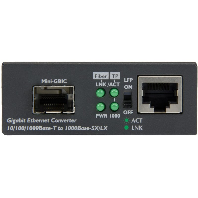 StarTech.com Gigabit Ethernet Fiber Media Converter with Open SFP Slot - Supports 10/100/1000 Networks - Thumbnail 2