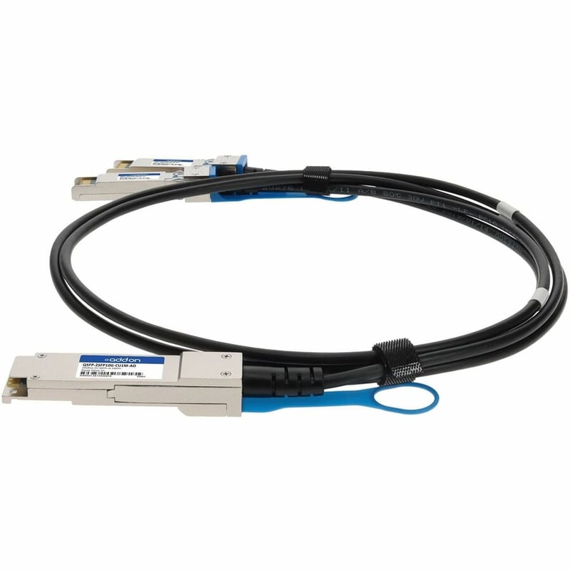 AddOn Cisco Compatible 20GBase-CU QSFP+ to 2xSFP+ Direct Attach Cable (Passive Twinax, 1m) - Thumbnail 2