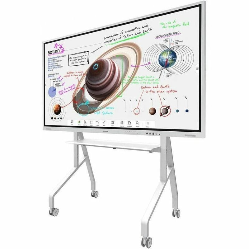 MOVE GO MOBILE FLOOR STAND 55-86IN HEIGHT ADJUSTABLE WHITE - Thumbnail 2