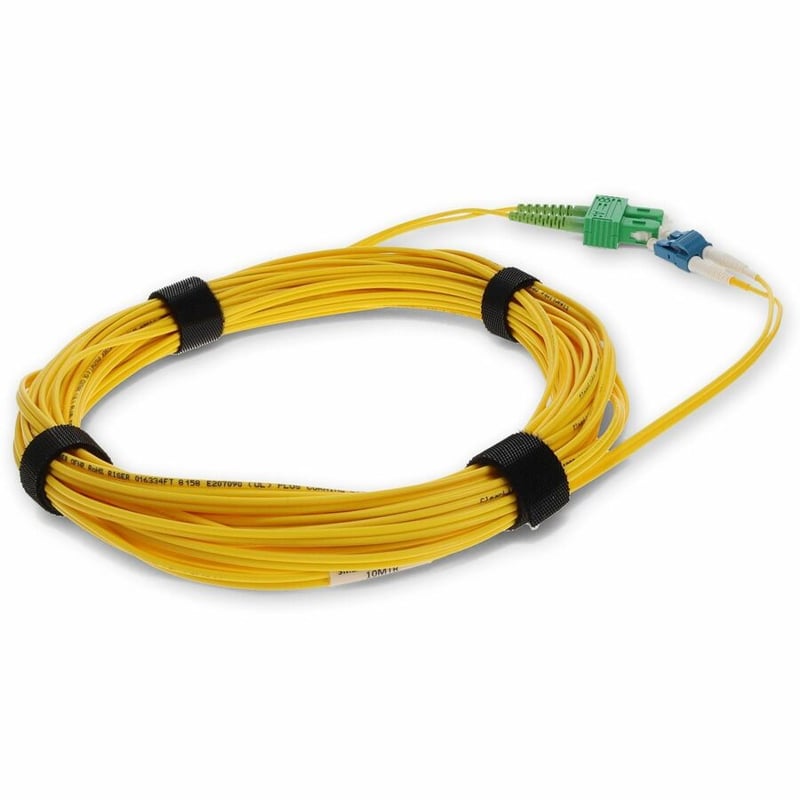 AddOn 10m ASC to LC Yellow OS2 Duplex OFNR (Riser-Rated) SMF Fiber Patch Cable - Thumbnail 5