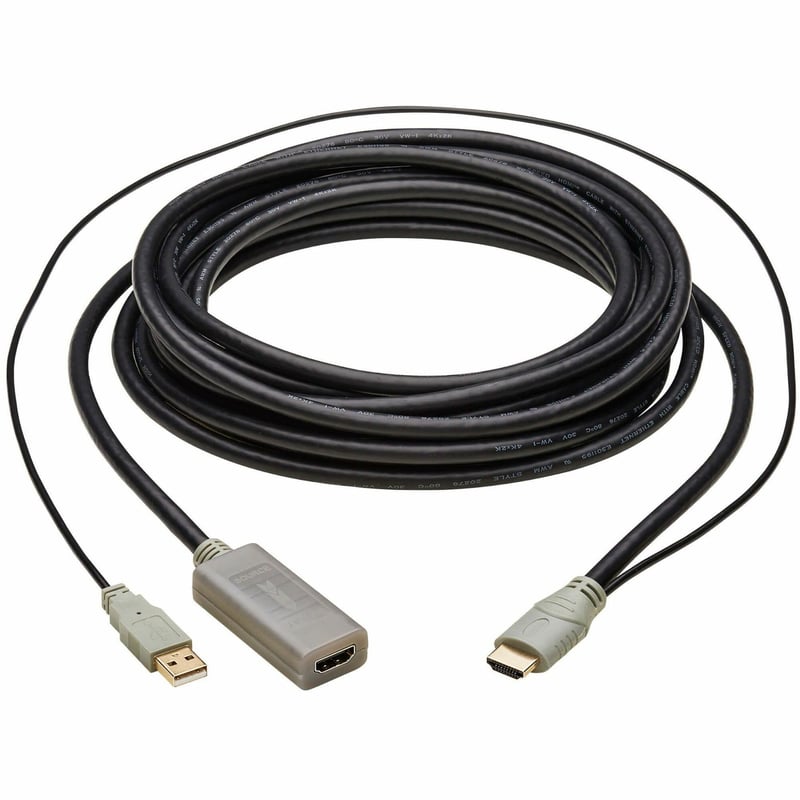 Eaton Tripp Lite Series HDMI Extension Cable with Active Repeater (M/F), 4K 60 Hz, HDR, 4:4:4, HDCP 2.2, 20 ft. (6.1 m), TAA - Thumbnail 1