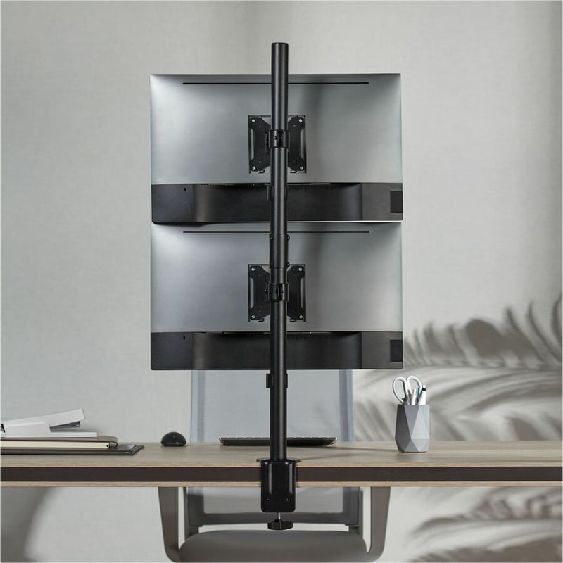 Rocstor ErgoReach Y10N008-B1 Desk Mount for Monitor - Black - Vertical - Thumbnail 5