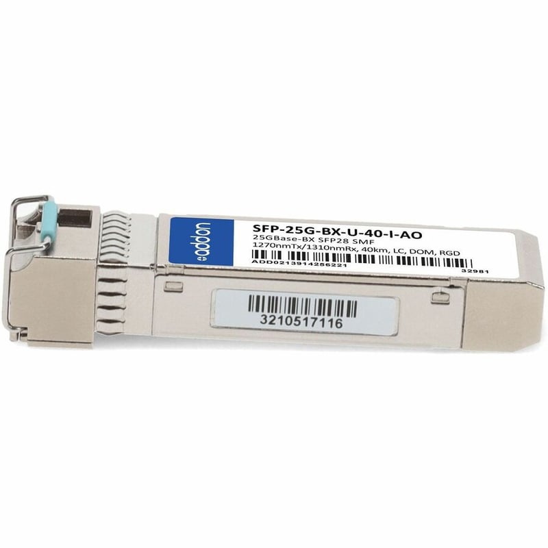AddOn Cisco® SFP-25G-BX-U-40-I Compatible TAA 25GBase-BX SFP28 Transceiver (SMF, 1270nmTx/1310nmRx, 40km, LC, DOM, -40 to 85C) - Thumbnail 2