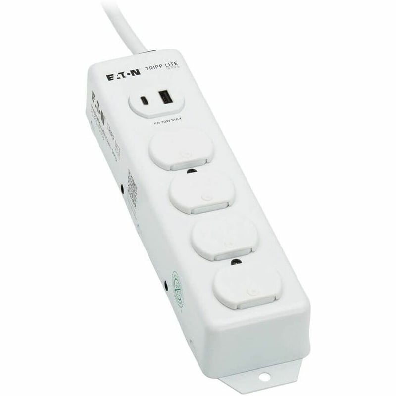UL 1363 MEDICAL POWER STRIP 4 OUTLETS USB CHARGING 15FT CORD - Thumbnail 4