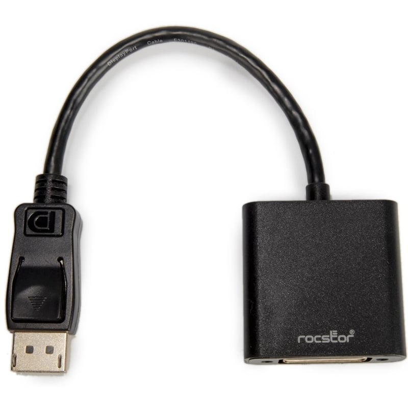 Rocstor Active DisplayPort to DVI Adapter - 4K@30Hz - Resolutions up to 3840x2160 - Thumbnail 5