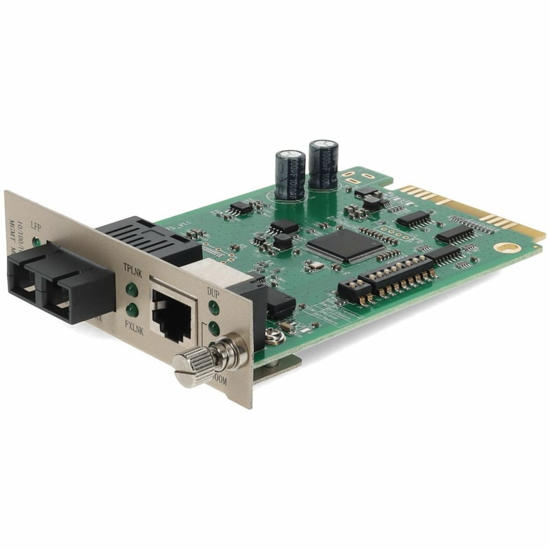 AddOn 10/100/1000Base-TX(RJ-45) to 1000Base-SX(SC) MMF 850nm 550m Media Converter Card for our rack or Standalone Systems - Thumbnail 1