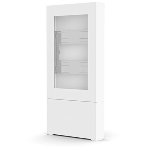 Chief Impact 47 Inch Floor Standing Kiosk - Portrait Orientation - Black - Thumbnail 1
