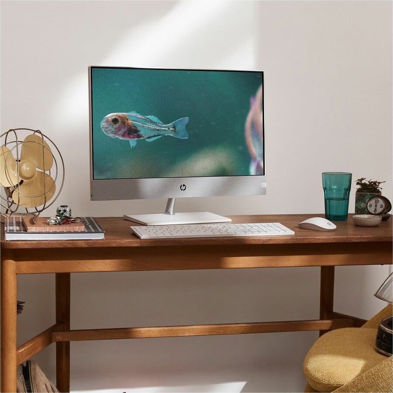 HP Pavilion 27-ca1000i 27-ca1180 All-in-One Computer - Intel Core i7 12th Gen i7-12700T - 16 GB - 1 TB HDD - 256 GB SSD - 27" Full HD Touchscreen - Desktop - Snowflake White, Natural Silver - Thumbnail 4