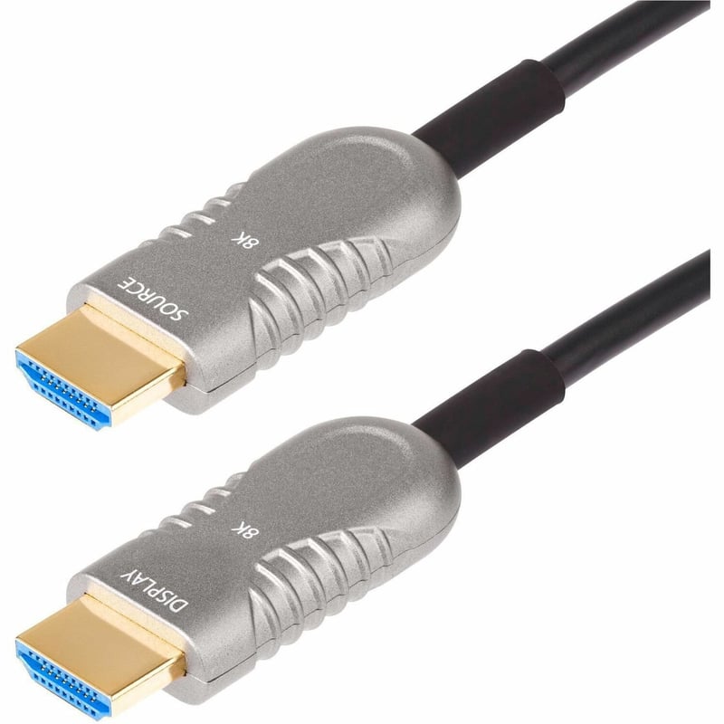 StarTech.com 50ft (15.2m) HDMI 2.1 Hybrid Active Optical Cable (AOC), CMP, Plenum Rated, 8K Ultra High Speed HDMI 2.1/2.0 Cable, 48Gbps - Thumbnail 1