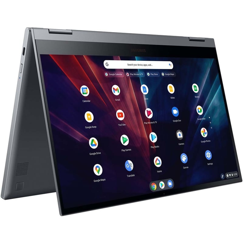 Samsung Galaxy Chromebook 2 XE530QDA-KB1US 13.3" Touchscreen Convertible 2 in 1 Chromebook - Full HD - 1920 x 1080 - Intel Core i3 10th Gen i3-10110U 2.10 GHz - 8 GB Total RAM - 8 GB On-board Memory - 128 GB SSD - Mercury Gray - Thumbnail 1