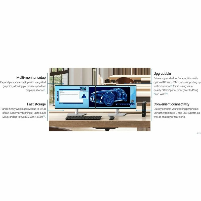 DELL PRO MICRO QCM1250 35W TPM ULTRA 7 265T 32GB 512GBSSDWIN11PRO - Thumbnail 2