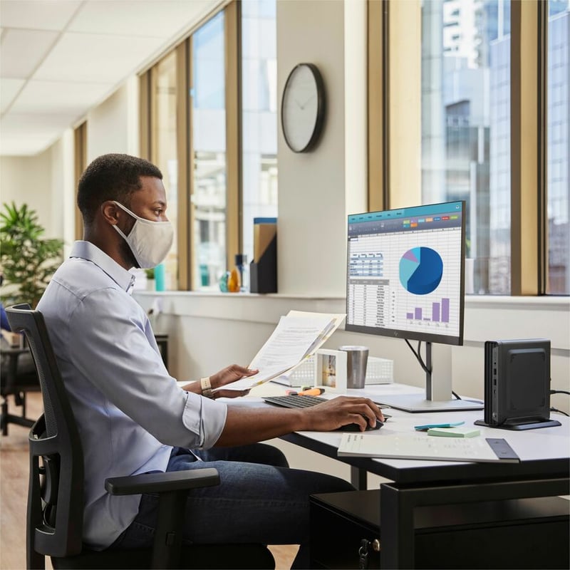 HP Pro Mini 400 G9 Desktop Computer - Intel Core i5 13th Gen i5-13500T - 16 GB - 512 GB SSD - Desktop Mini - Thumbnail 5