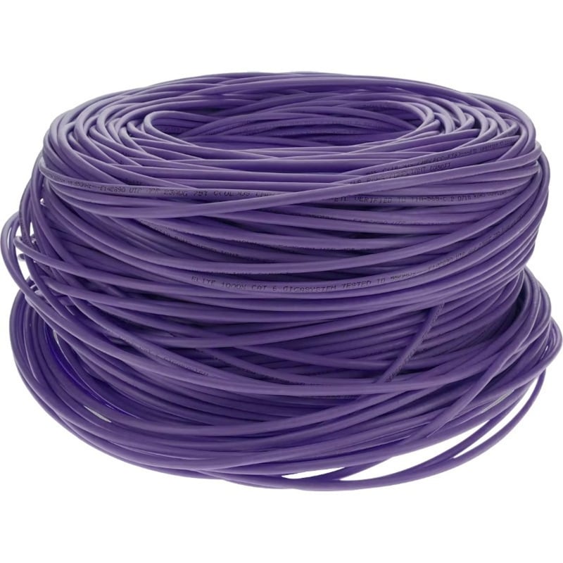 AddOn 1000ft Non-Terminated Purple CAT 6 Shielded PVC Bulk Cable - Thumbnail 3