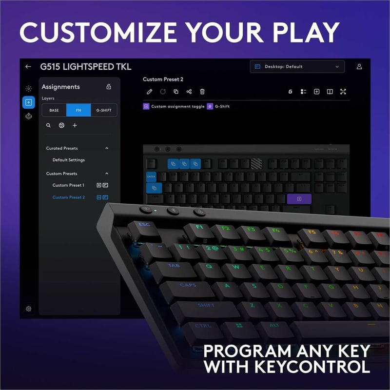 G515 LIGHTSPEED TKL KEYBOARD BLACK LINEAR - Thumbnail 3