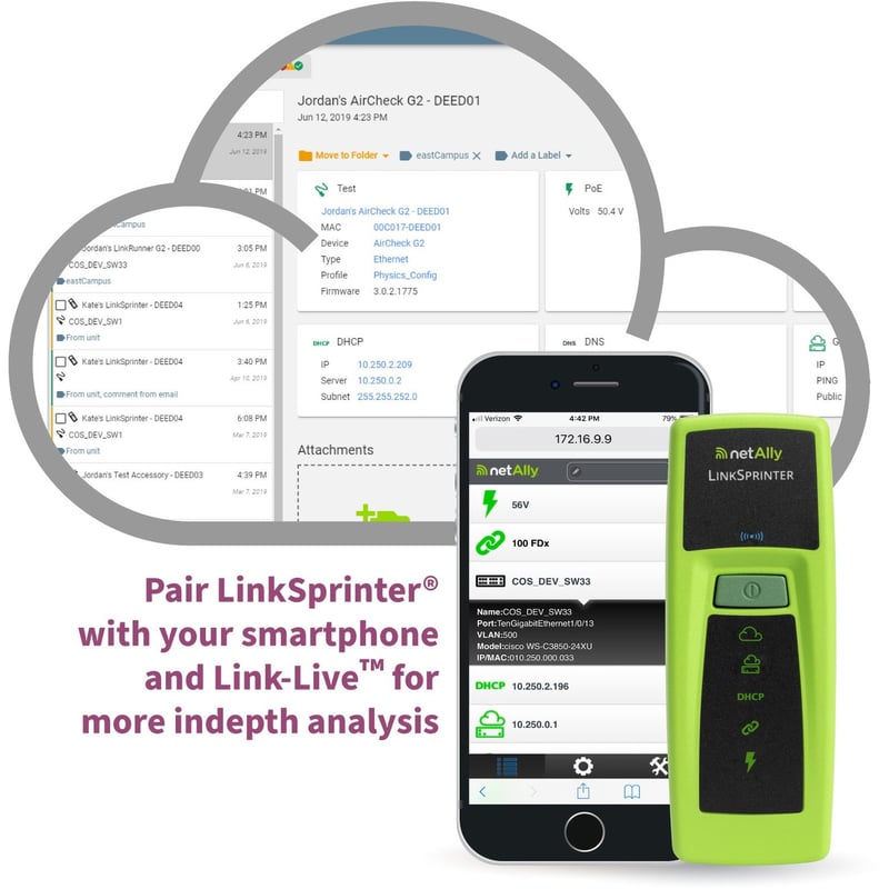 NetAlly LinkSprinter Pocket Network Tester - Thumbnail 1