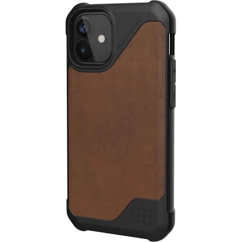 Urban Armor Gear Metropolis LT Series iPhone 12 Mini 5G Case - LTHR ARMR Brown - Thumbnail 2