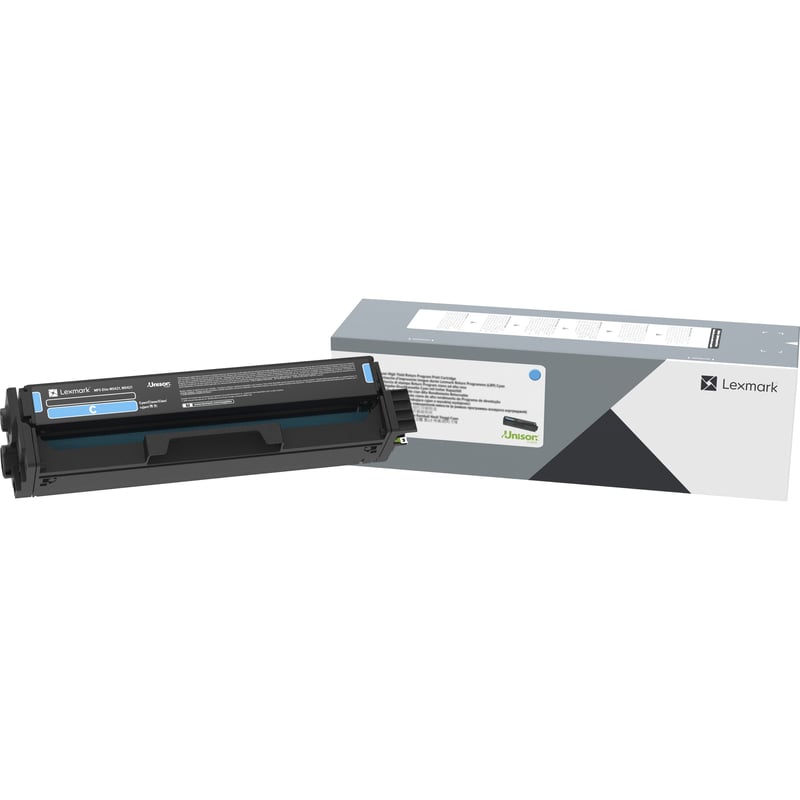 Lexmark Unison Original Standard Yield Laser Toner Cartridge - Cyan - 1 Each - Thumbnail 1