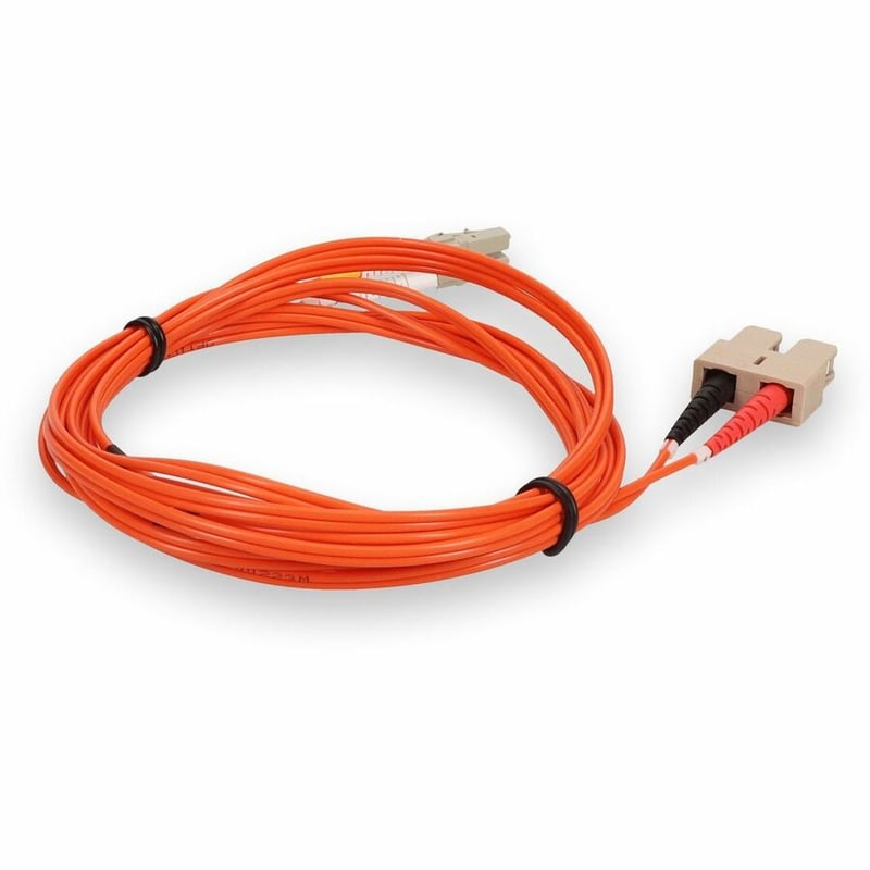 AddOn 4m SC to LC Orange OM2 Duplex OFNR (Riser-Rated) Fiber Patch Cable - Thumbnail 5