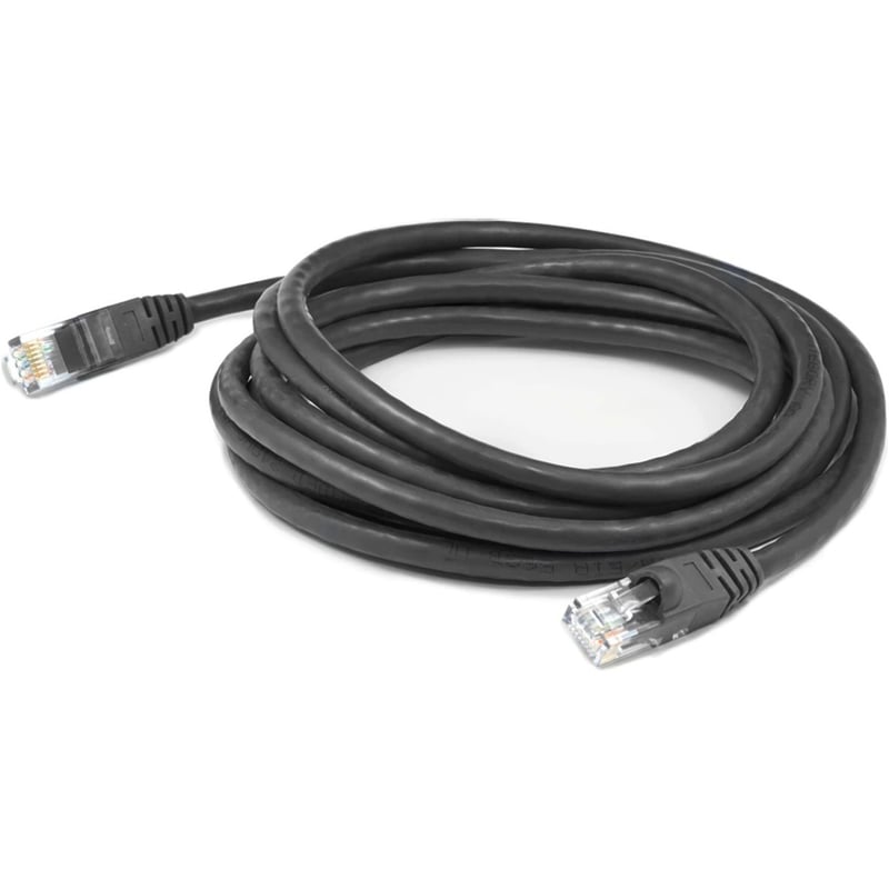 AddOn 7ft RJ-45 (Male) to RJ-45 (Male) Black Mini Cat6 Straight UTP PVC Copper Patch Cable