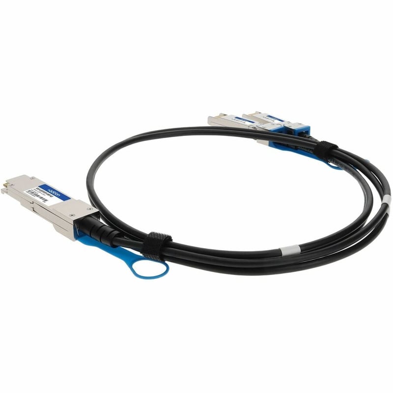 AddOn Solarflare® SOLR-QSFP2SFP-5MP Compatible TAA Compliant 20GBase-CU QSFP+ to 2xSFP+ Direct Attach Cable (Passive Twinax, 5m) - Thumbnail 3