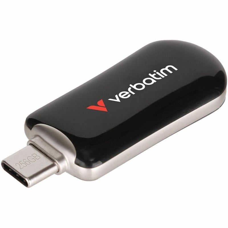 Verbatim 256GB Plectra USB-C Flash Drive - Black - Thumbnail 1