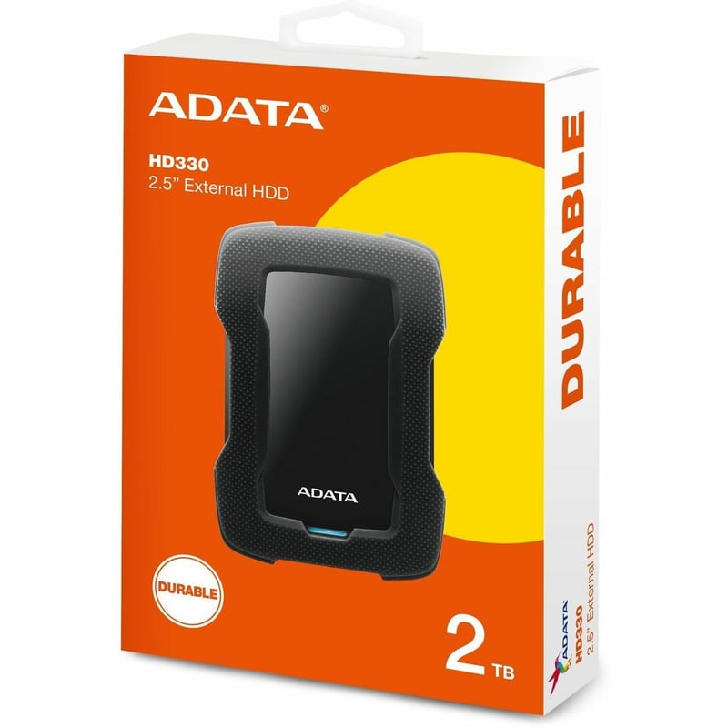 Adata HD330 AHD330-2TU31-CBK 2 TB Portable Hard Drive - External - Black - Thumbnail 1
