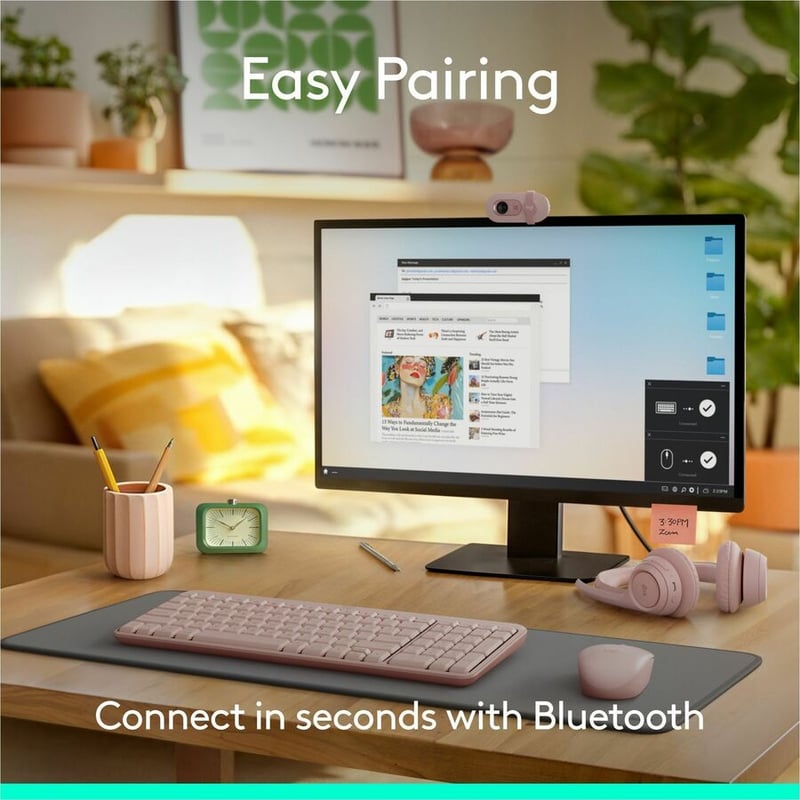 MK250 WIRELESS KB COMBO BLUETOOTH (ROSE) - Thumbnail 2
