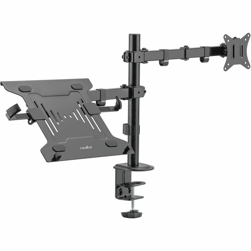 Rocstor ErgoReach Mounting Arm for Display, Monitor, Notebook - Black - Landscape/Portrait - Thumbnail 1