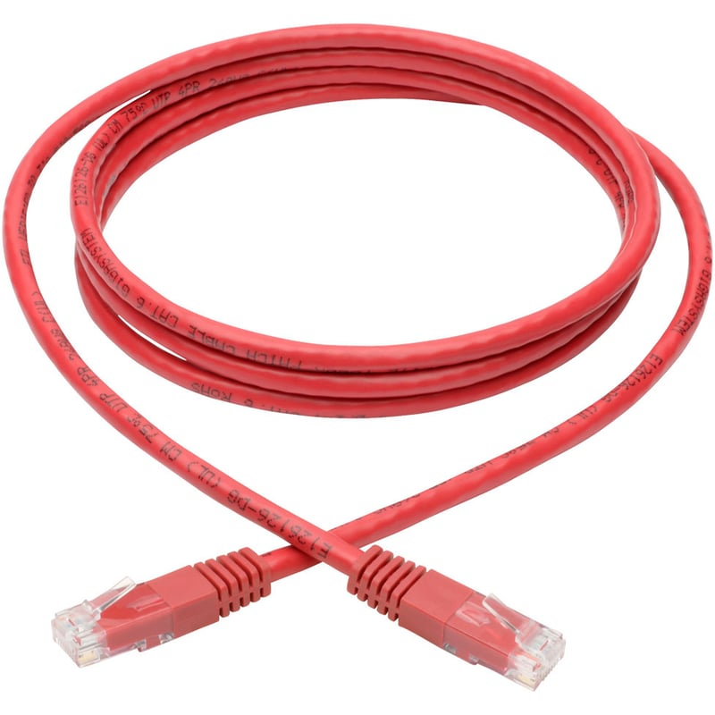 Eaton Tripp Lite Series Cat6 Gigabit Molded (UTP) Ethernet Cable (RJ45 M/M), PoE, Red, 6 ft. (1.83 m) - Thumbnail 2