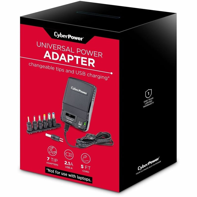 CyberPower CPUAC1U1300 Universal Power Adapter with multiple tips - Thumbnail 3