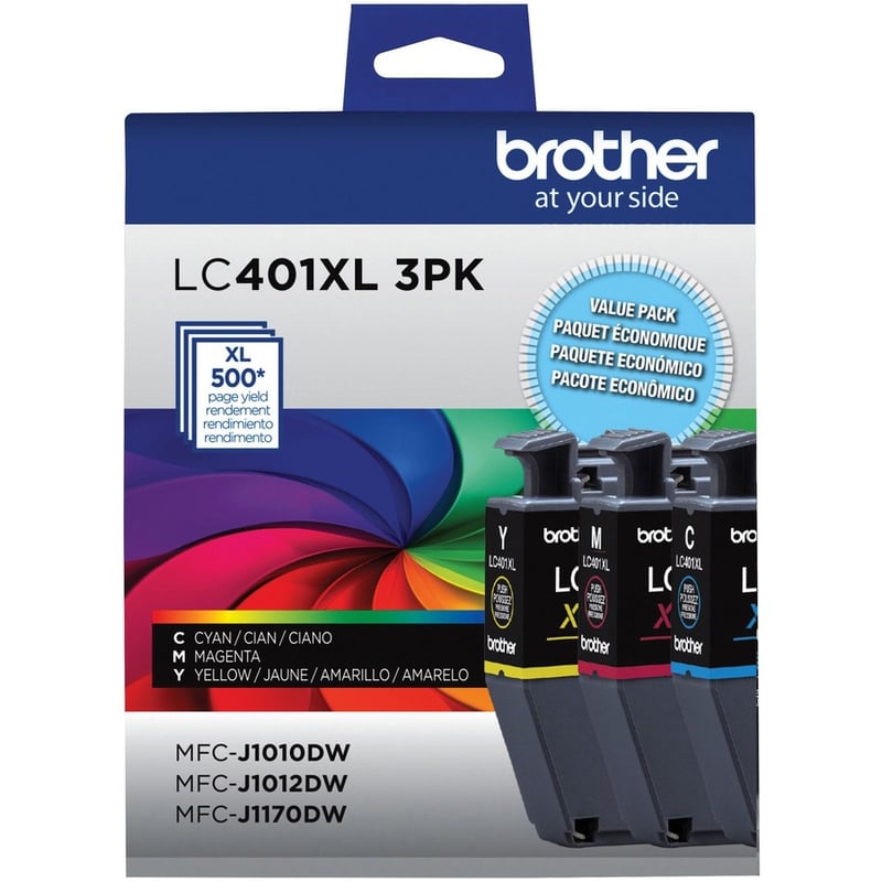 Brother LC401XL3PKS Original High Yield Inkjet Ink Cartridge - CMY - 3 Pack - Thumbnail 3
