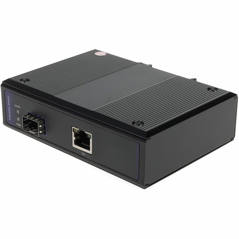 AddOn 1 10/100/1000Base-TX(RJ-45) to 1 Open SFP Port Industrial Media Converter - Thumbnail 1