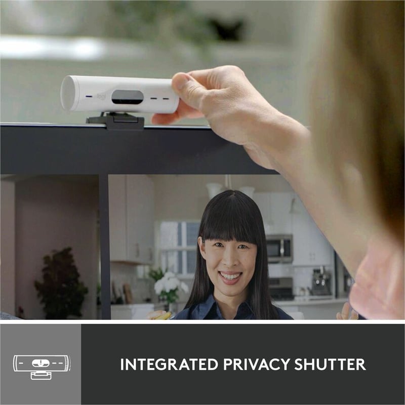 Logitech BRIO 500 Webcam - 4 Megapixel - 60 fps - Off White - USB Type C - Thumbnail 3